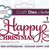 Mini Sue Wilson Dies - Expressions Collection - Stacked Happy Christmas