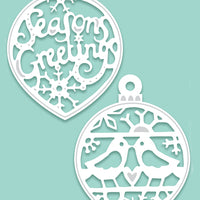 Creative Expressions - Paper Cuts Collection - Seasons Greetings Bauble Duo