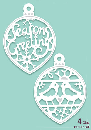 Creative Expressions - Paper Cuts Collection - Seasons Greetings Bauble Duo