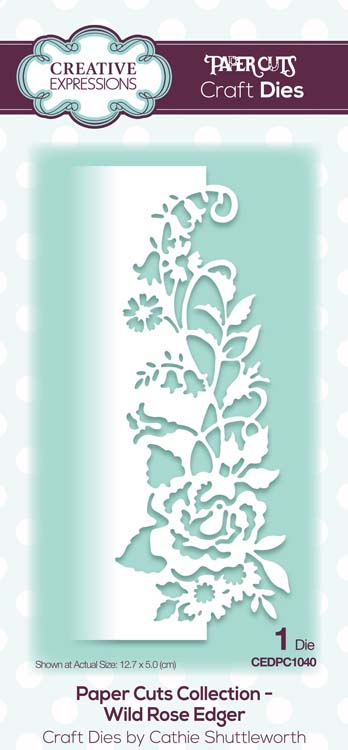 Creative Expressions - Paper Cuts Collection - Wild Rose Edger Craft Die