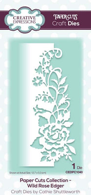 Creative Expressions - Paper Cuts Collection - Wild Rose Edger Craft Die