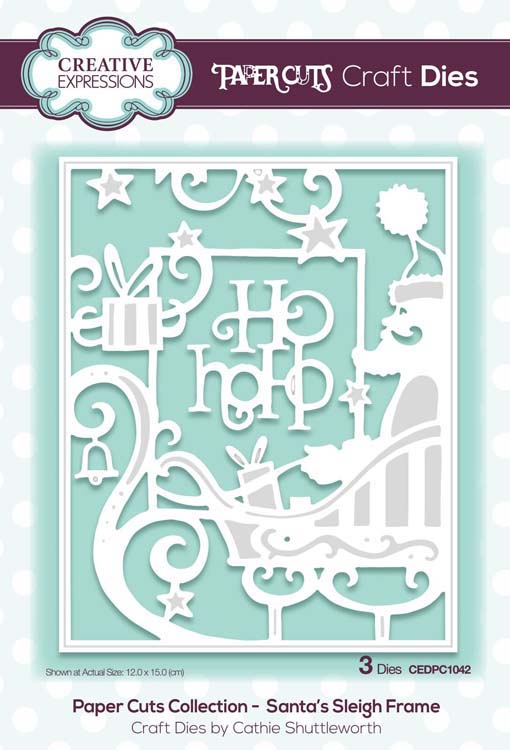 Creative Expressions - Paper Cuts Collection - Santa's Sleigh Frame Craft Die