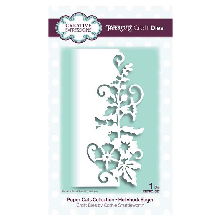 Creative Expressions - Paper Cuts Collection - Hollyhock Edger Craft Die