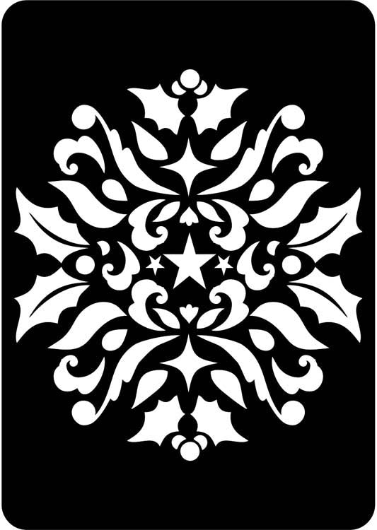 Creative Expressions Mini Stencil Ornamental Holly