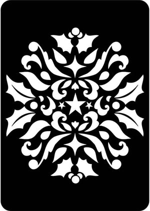 Creative Expressions Mini Stencil Ornamental Holly