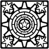 Creative Expressions Steampunk Stars 6x6 Stencil