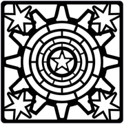 Creative Expressions Steampunk Stars 6x6 Stencil