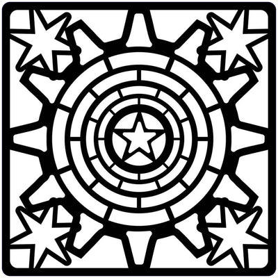 Creative Expressions Steampunk Stars 6x6 Stencil