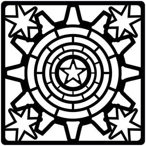 Creative Expressions Steampunk Stars 6x6 Stencil
