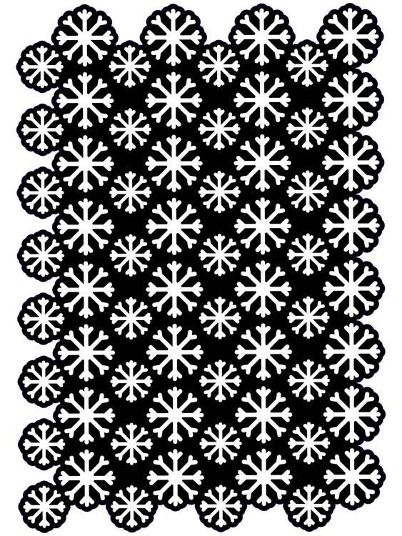 Creative Expressions Snowflake Cluster A5 Stencil