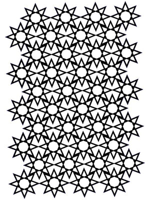 Creative Expressions Geometric Star A5 Stencil