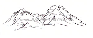 Frog's Whiskers Stamps - Rocky Mountains Cling Mount Stamp