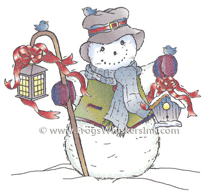 Frog's Whiskers Stamps - Charlie Snowman Med