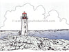 Frog's Whiskers Stamps - Peggy's Cove Cling Mount Stamp