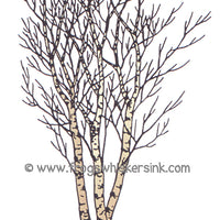 Frog's Whiskers Stamps - Birch Grove Lg. Cling Mount Stamp
