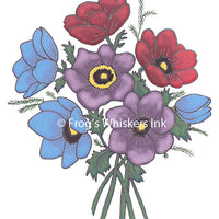 Frog's Whiskers Stamps - Anemones