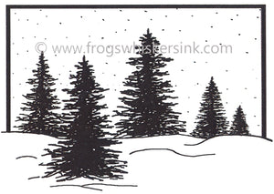 Frog's Whiskers Stamps - Framed Trees