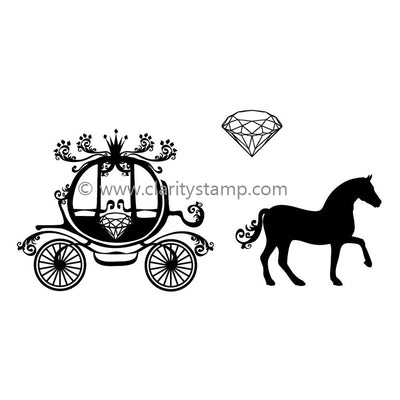 Clarity Stamp - Diamond Horse & Carriage A6 Clear Stamp Set