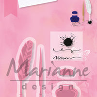 Marianne Design: Collectables Die & Stamp Set - Quill Pen and Ink