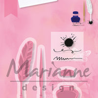 Marianne Design: Collectables Die & Stamp Set - Quill Pen and Ink