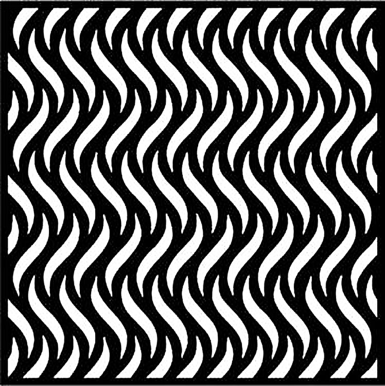 Creative Expressions Mask - Wavy - 6 x 6 Stencil