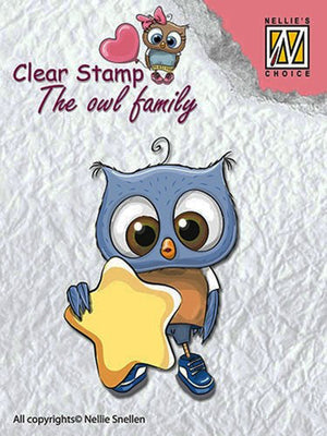 Nellie's Choice Clear Stamp The Owl Family - Star