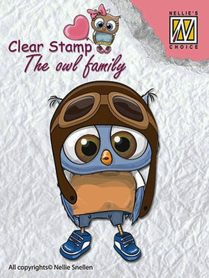 Nellie's Choice Clear Stamp The Owl Family - Family Pilot
