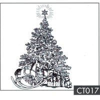 Clear Stamp - Christmas Time - Christmas Tree with gifts