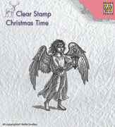 Nellie's Choice Clear Stamp Christmas Time - Angel with Lantern