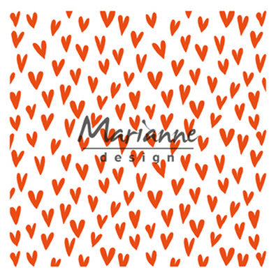 Marianne Design Embossing Folder Trendy Hearts