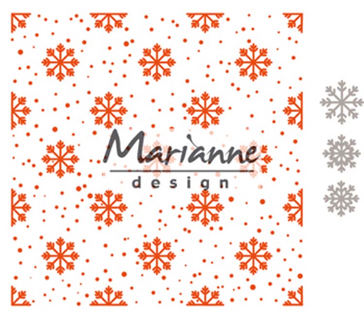 Marianne Design Embossing Folder Extra - Snow And Ice Crystals