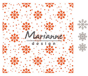 Marianne Design Embossing Folder Extra - Snow And Ice Crystals