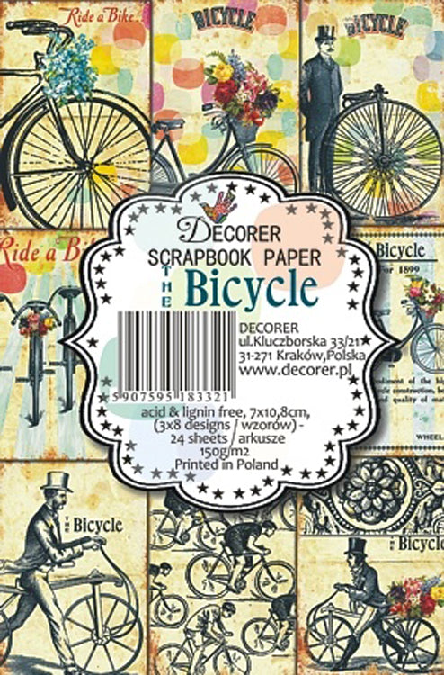 Decorer 2.75" x 4.25" Scrapbook Set Mini - Bicycle