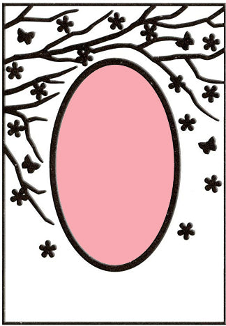 Embossing Folder - Spring in the air (Oval)