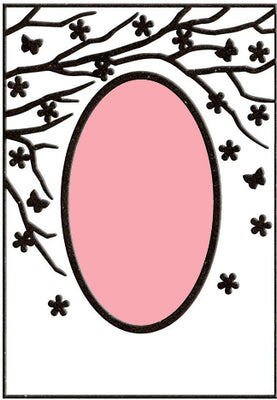 Embossing Folder - Spring in the air (Oval)