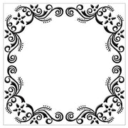 Embossing Folder - Flower Christmas Frame (Square)