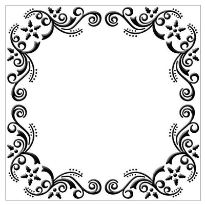 Embossing Folder - Flower Christmas Frame (Square)