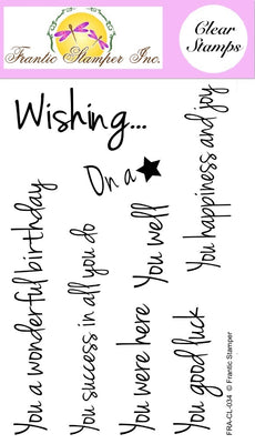 Frantic Stamper Clear Stamp - Set - Wishing