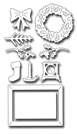 Frantic Stamper Cutting Die - Fireplace Holiday Extras