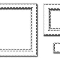 Frantic Stamper Cutting Die - Elementals #15-Stitched Square Frames