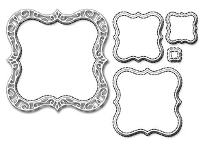 Frantic Stamper Cutting Die - Elementals #18 - Stitched Bracket Squares