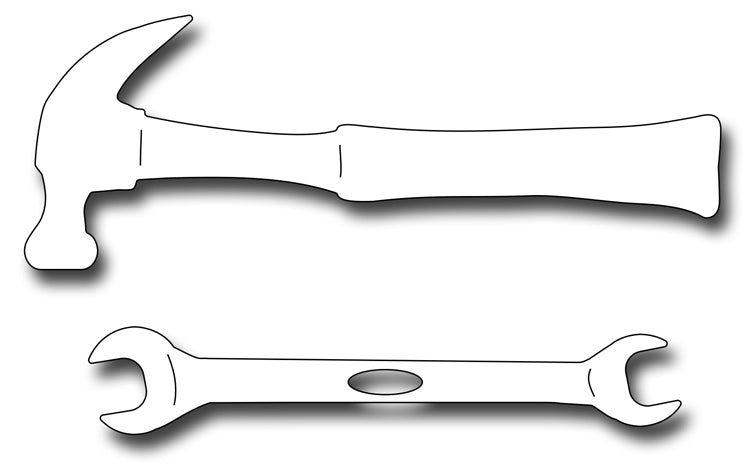 Frantic Stamper Cutting Die - Large Hammer & Wrench