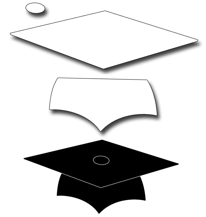 Frantic Stamper Cutting Die - Mortarboard