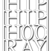 Frantic Stamper Cutting Die - Hip Hip HooRay Card Panel