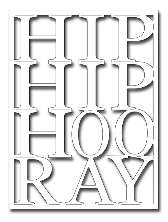 Frantic Stamper Cutting Die - Hip Hip HooRay Card Panel