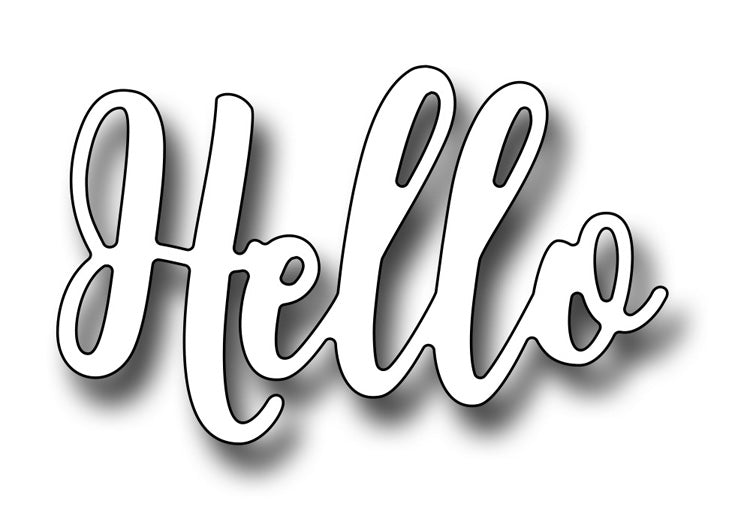Frantic Stamper Cutting Die - Brush Script Hello
