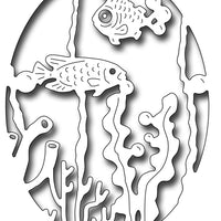 Frantic Stamper Cutting Die - Underwater Scene Oval