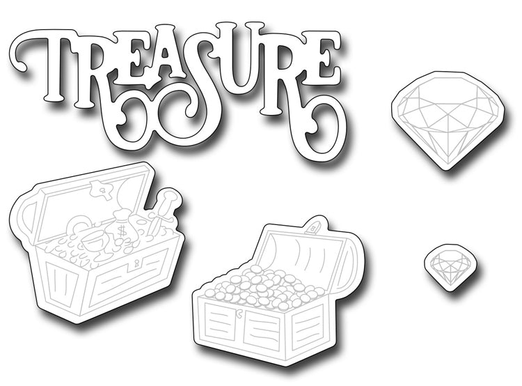 Frantic Stamper Cutting Die - Treasure stamp matchers