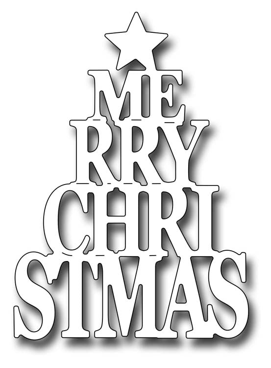 Frantic Stamper Cutting Die - Merry Christmas Tree
