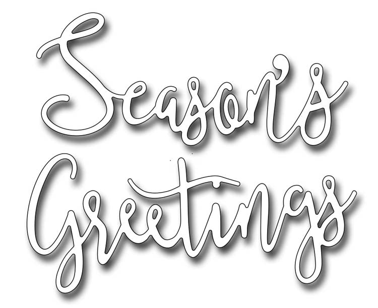 Frantic Stamper Cutting Die - Script Seasons Greetings